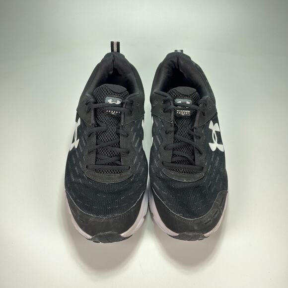 Under Armour Charged Assert 10 Black White Running Shoes 3026175-001 Men's Sz 14 - Picture 3 of 10